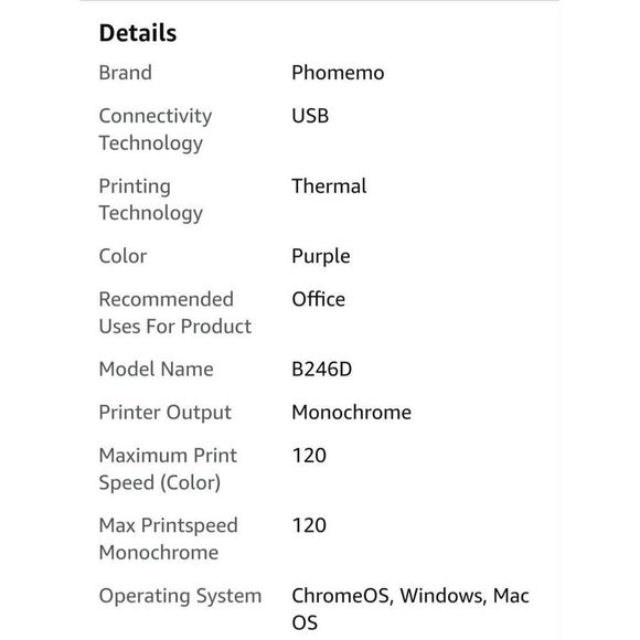 Phomemo Purple Thermal Label Printer Small Business High Speed 4x6 Shipping L - Picture 4 of 7